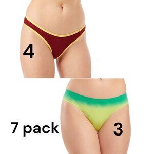 No Boundaries Juniors Cotton Thongs burgundy yellow